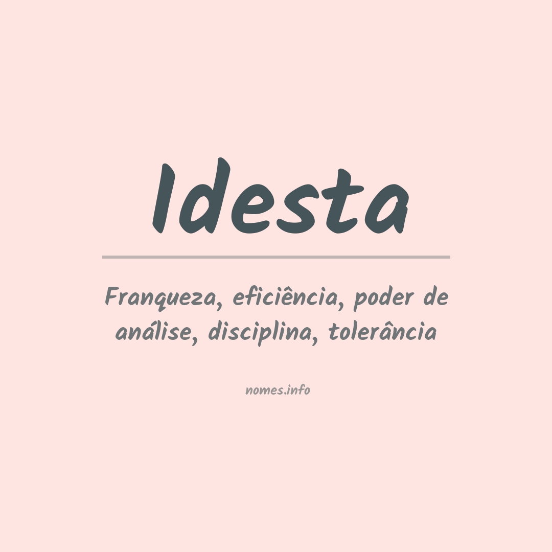 Significado do nome Idesta