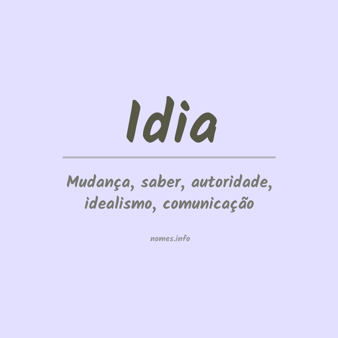 Significado do nome Idia