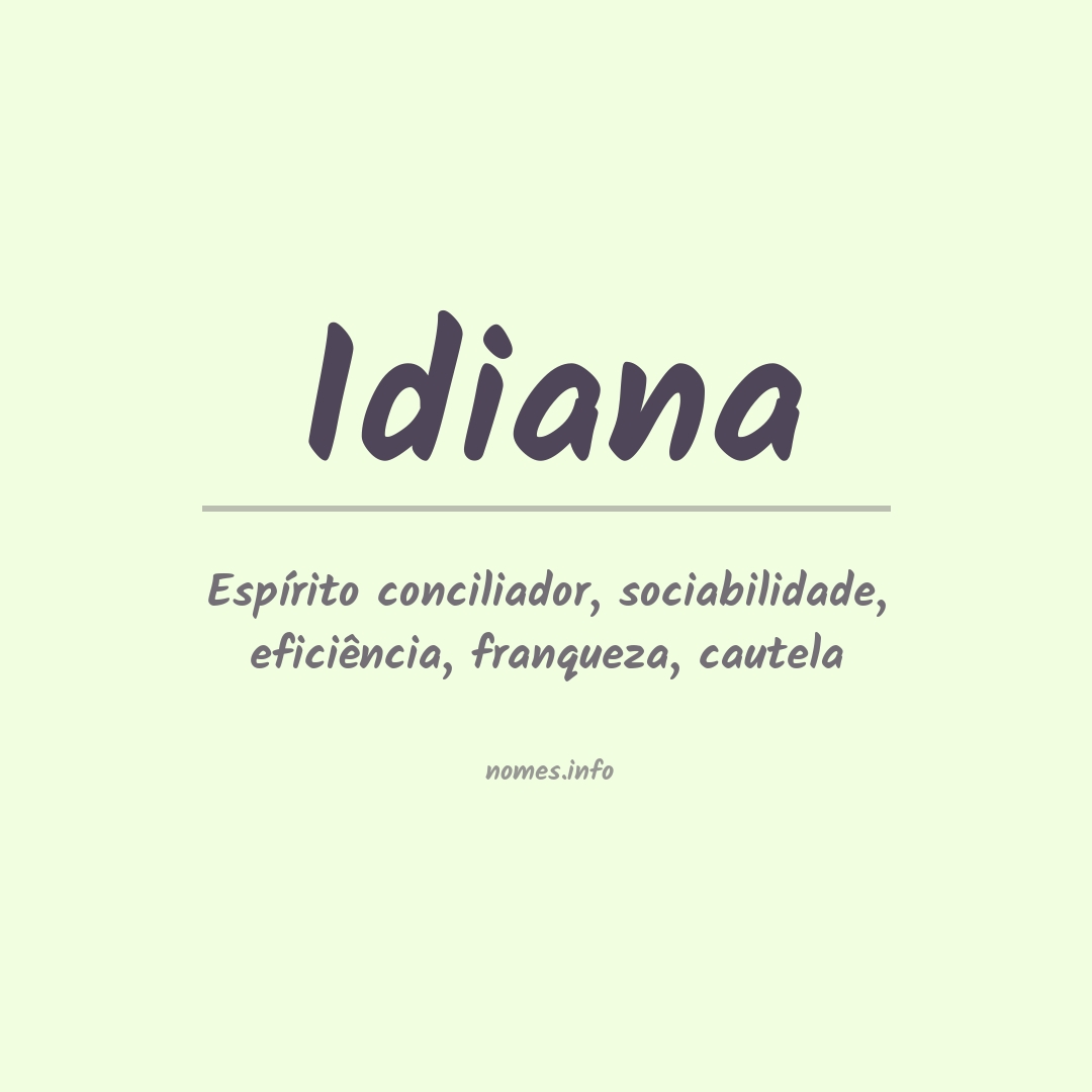 Significado do nome Idiana