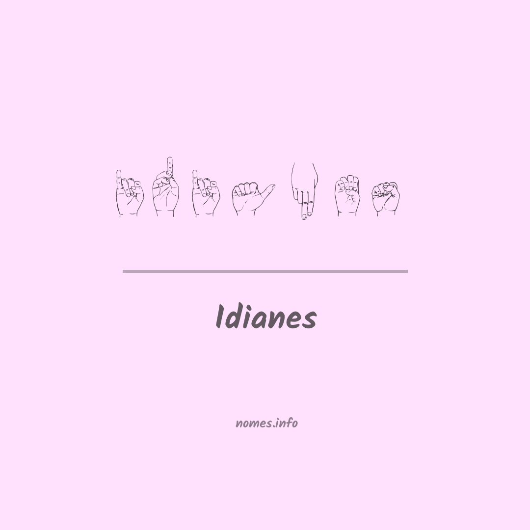 Idianes em Libras