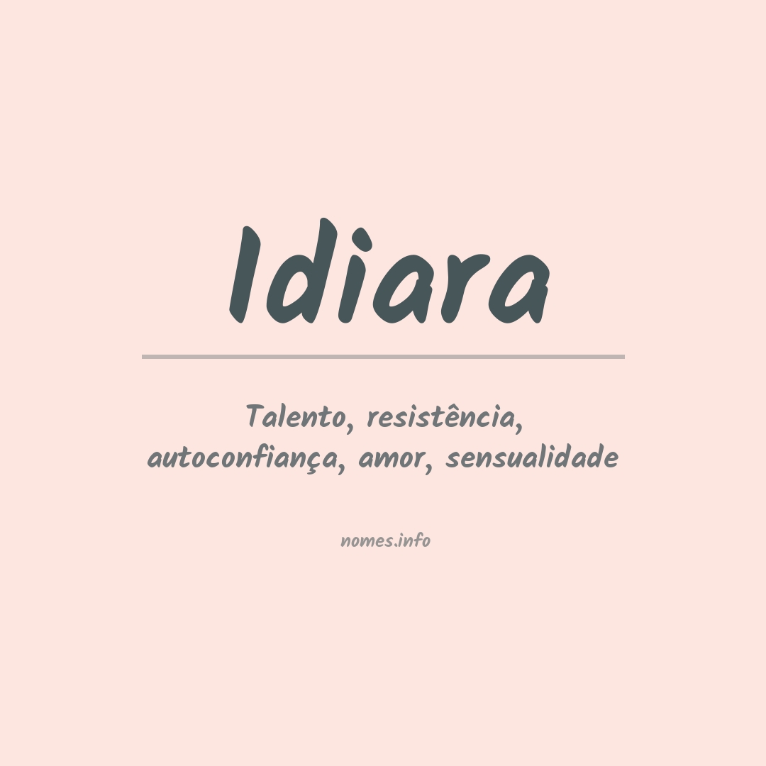 Significado do nome Idiara