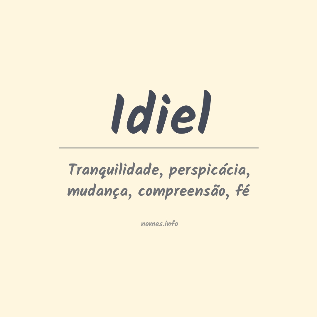 Significado do nome Idiel