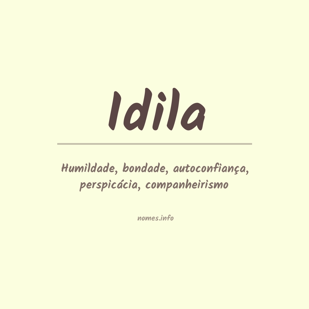 Significado do nome Idila