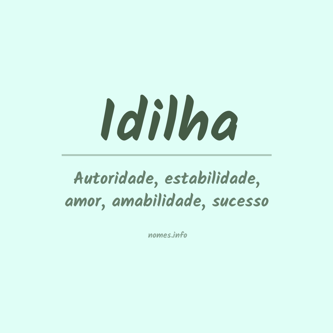 Significado do nome Idilha