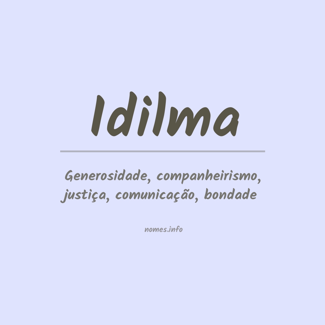 Significado do nome Idilma