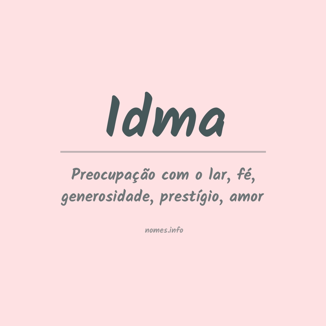 Significado do nome Idma