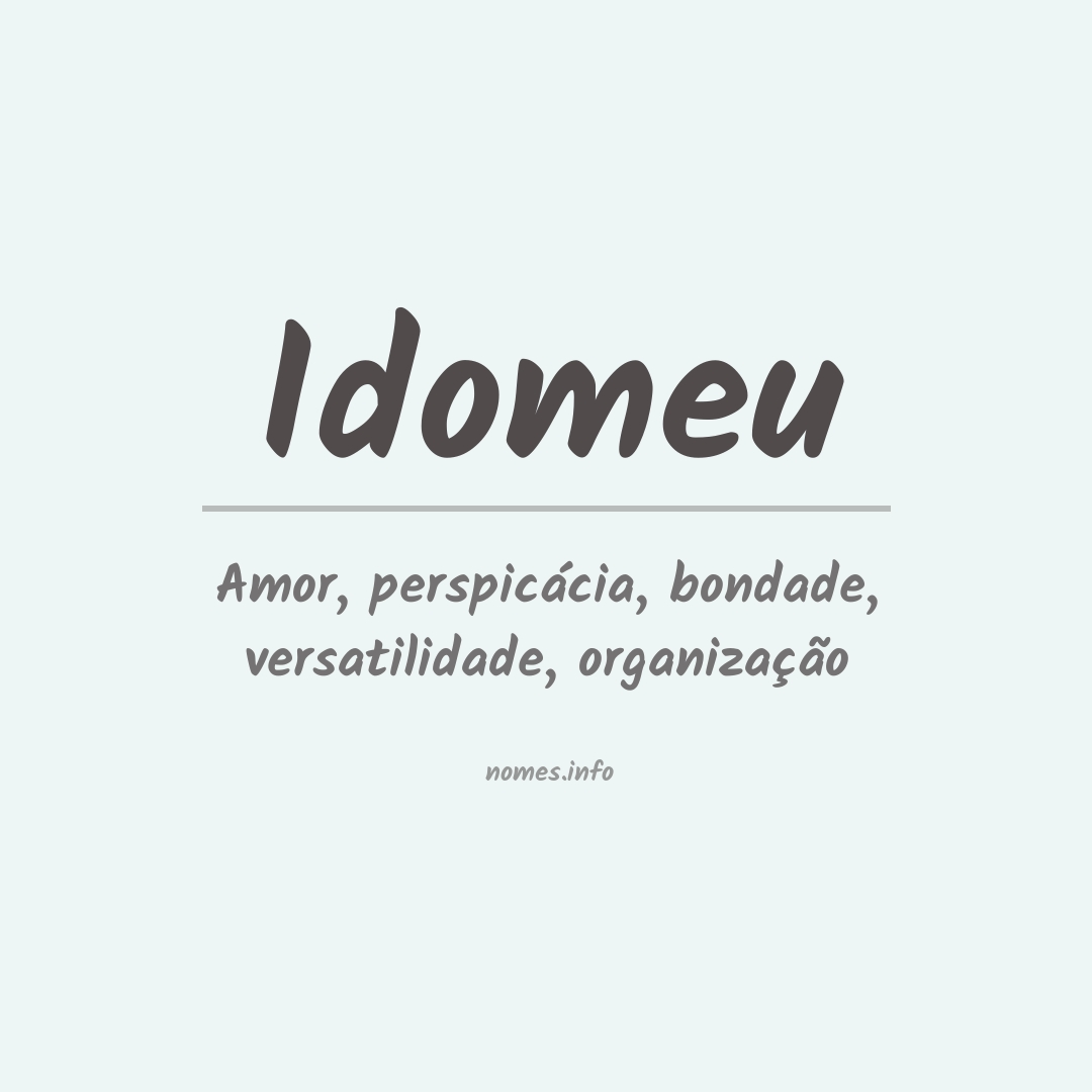 Significado do nome Idomeu