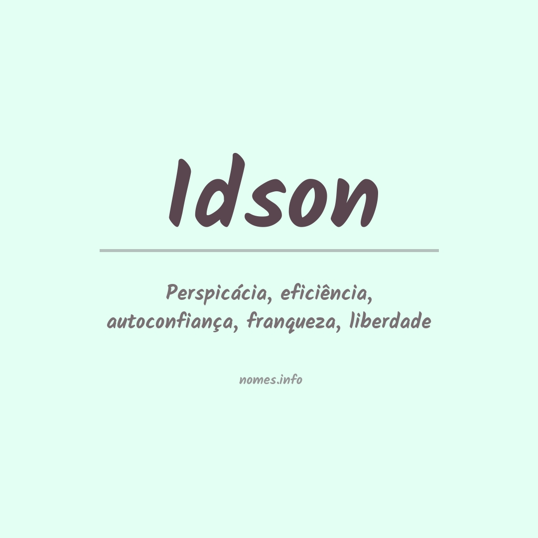 Significado do nome Idson