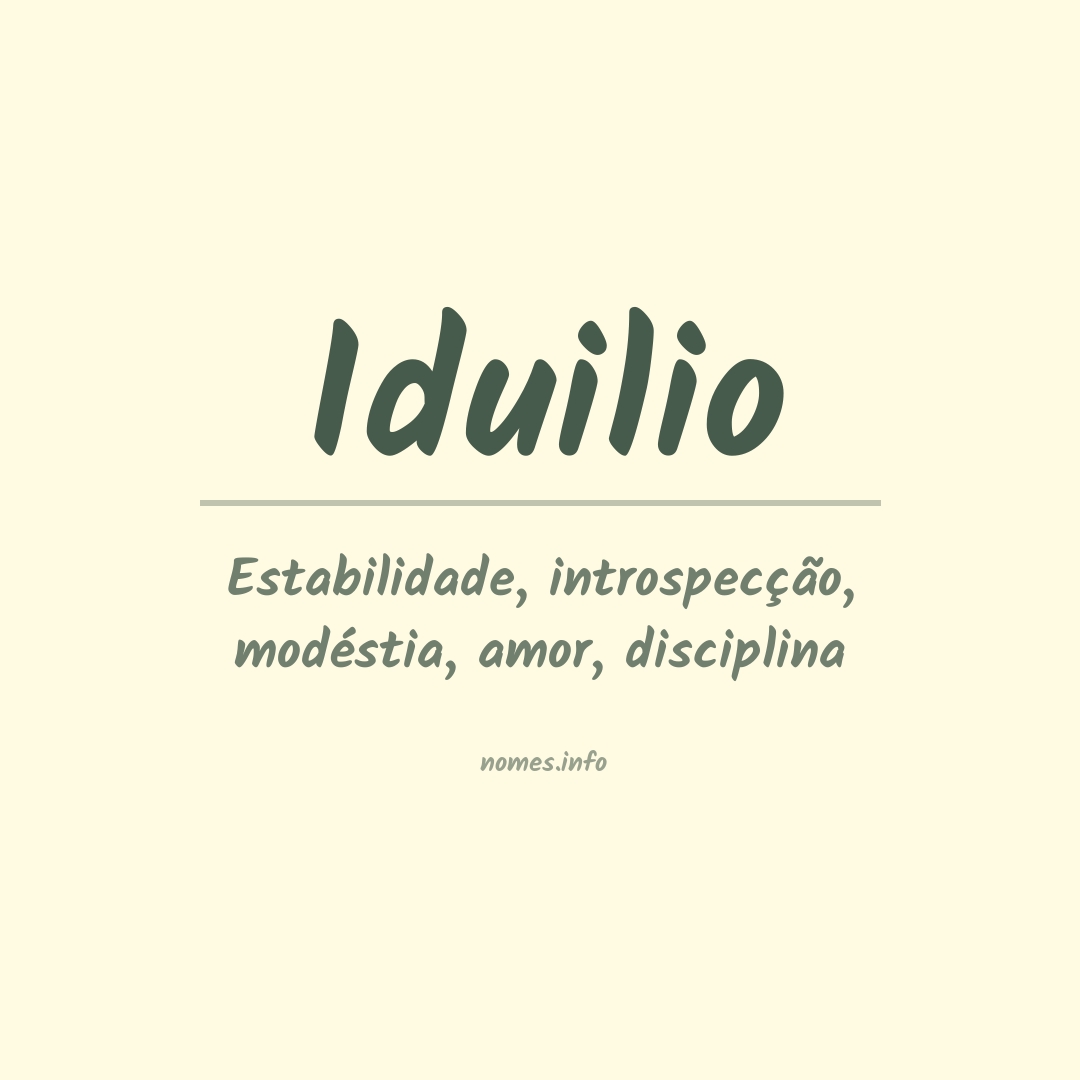 Significado do nome Iduilio