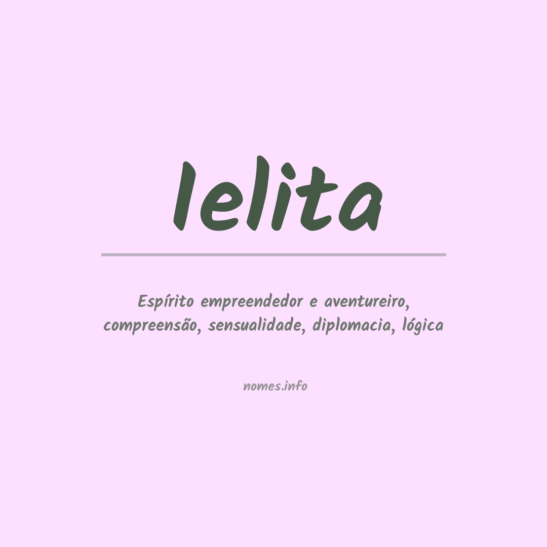 Significado do nome Ielita