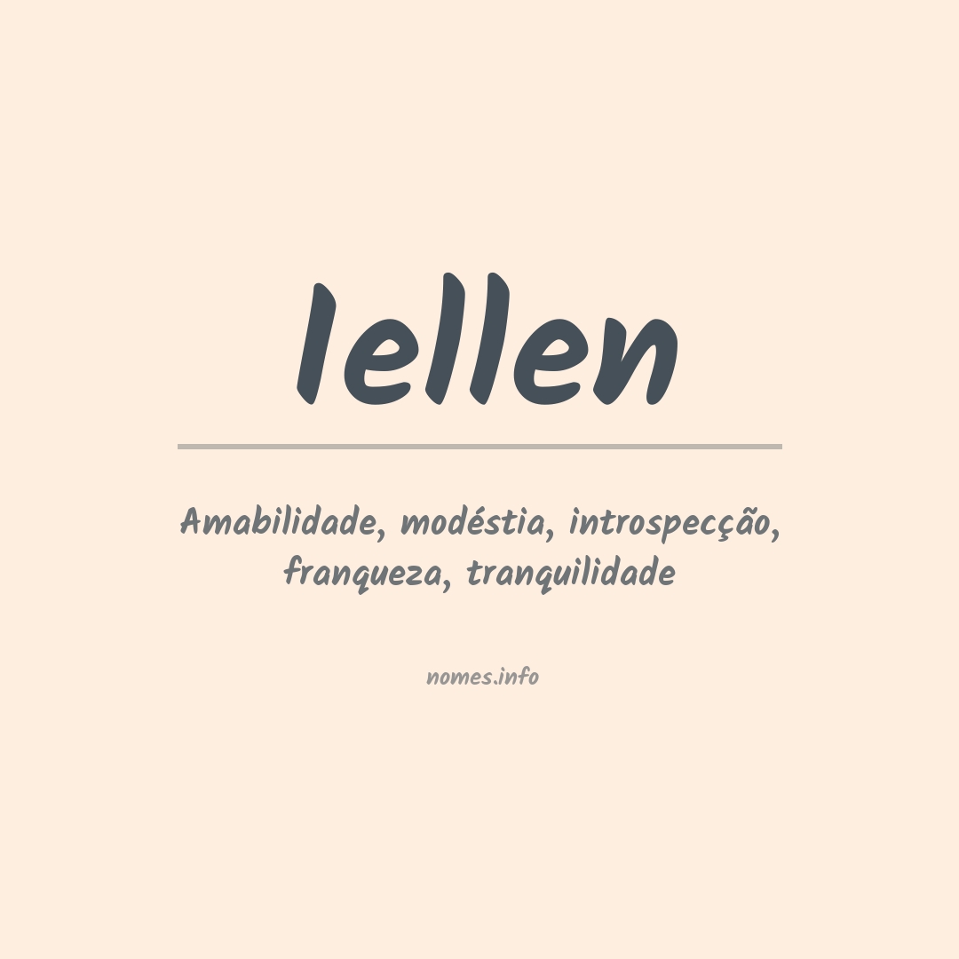 Significado do nome Iellen