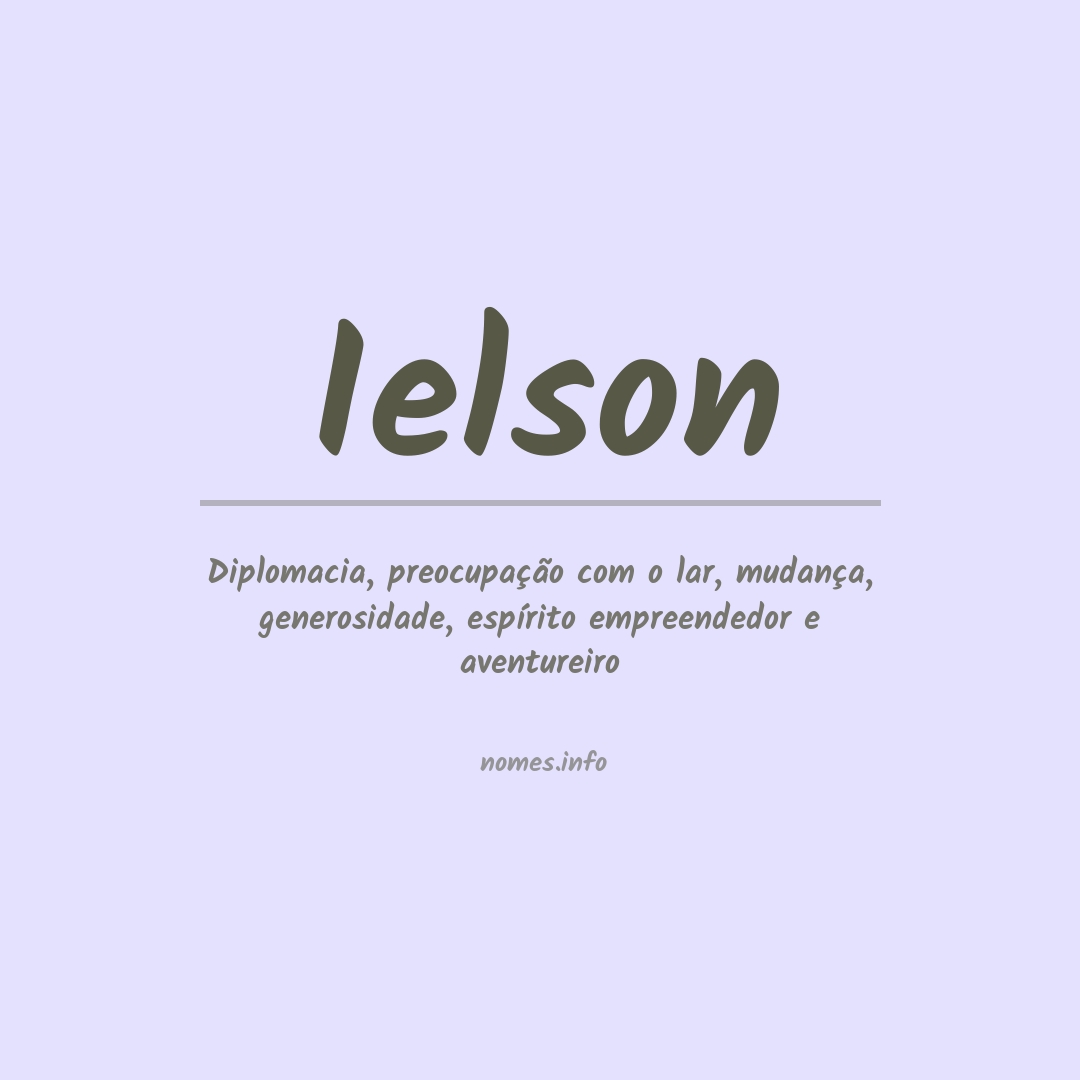 Significado do nome Ielson