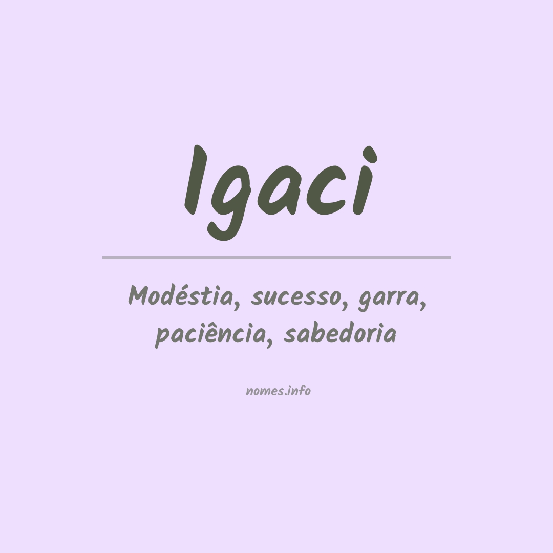 Significado do nome Igaci