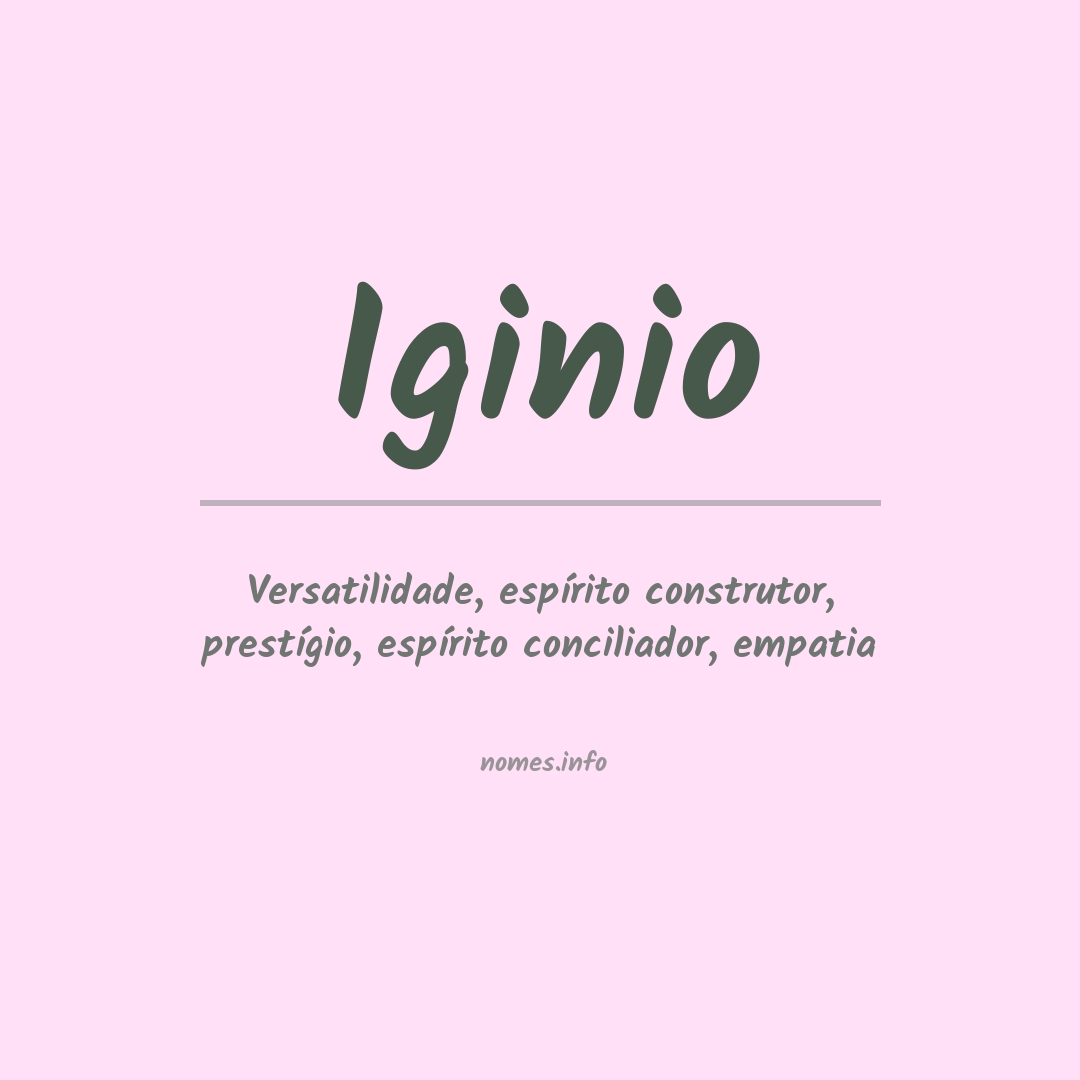 Significado do nome Iginio