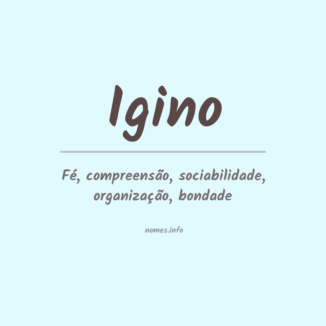 Significado do nome Igino