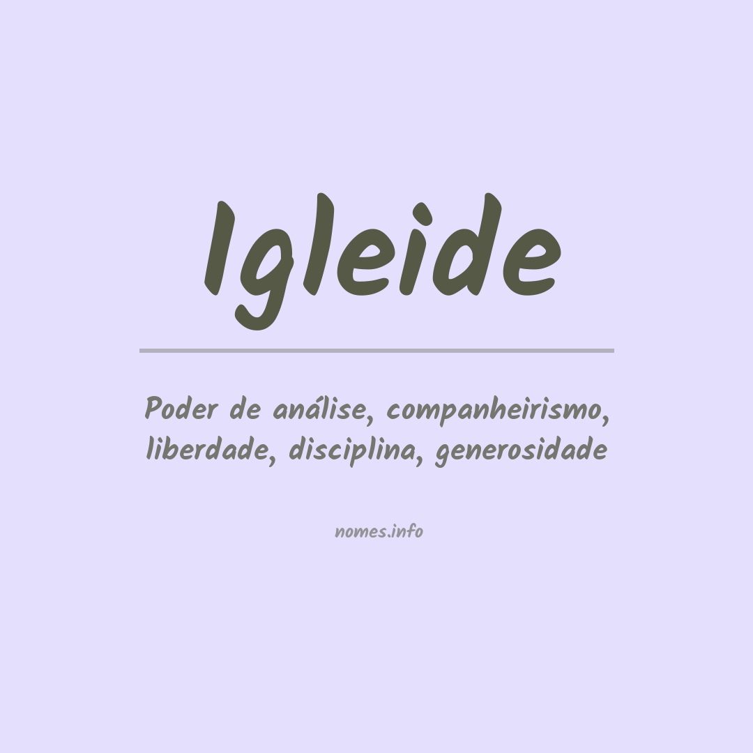 Significado do nome Igleide