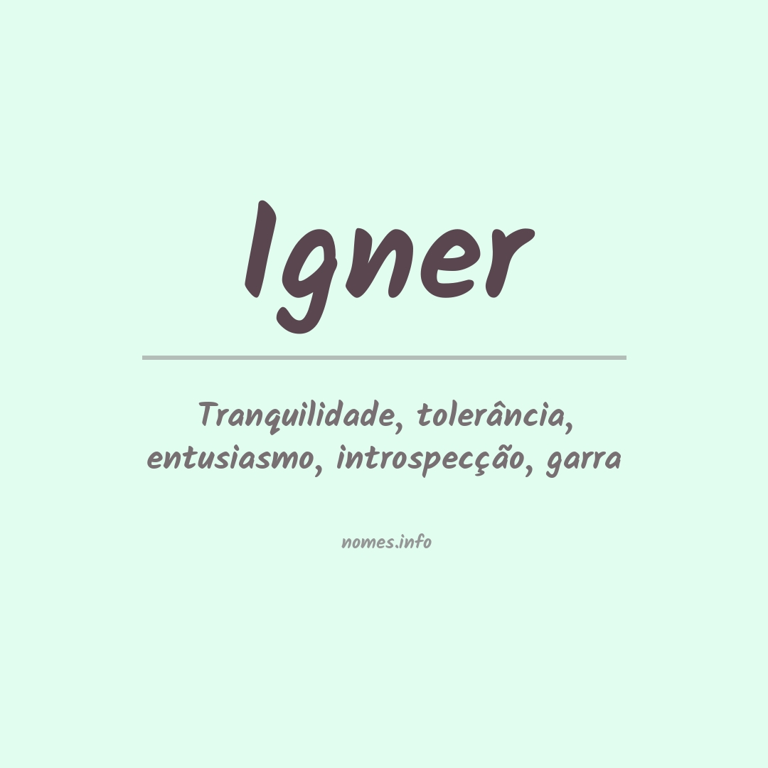Significado do nome Igner