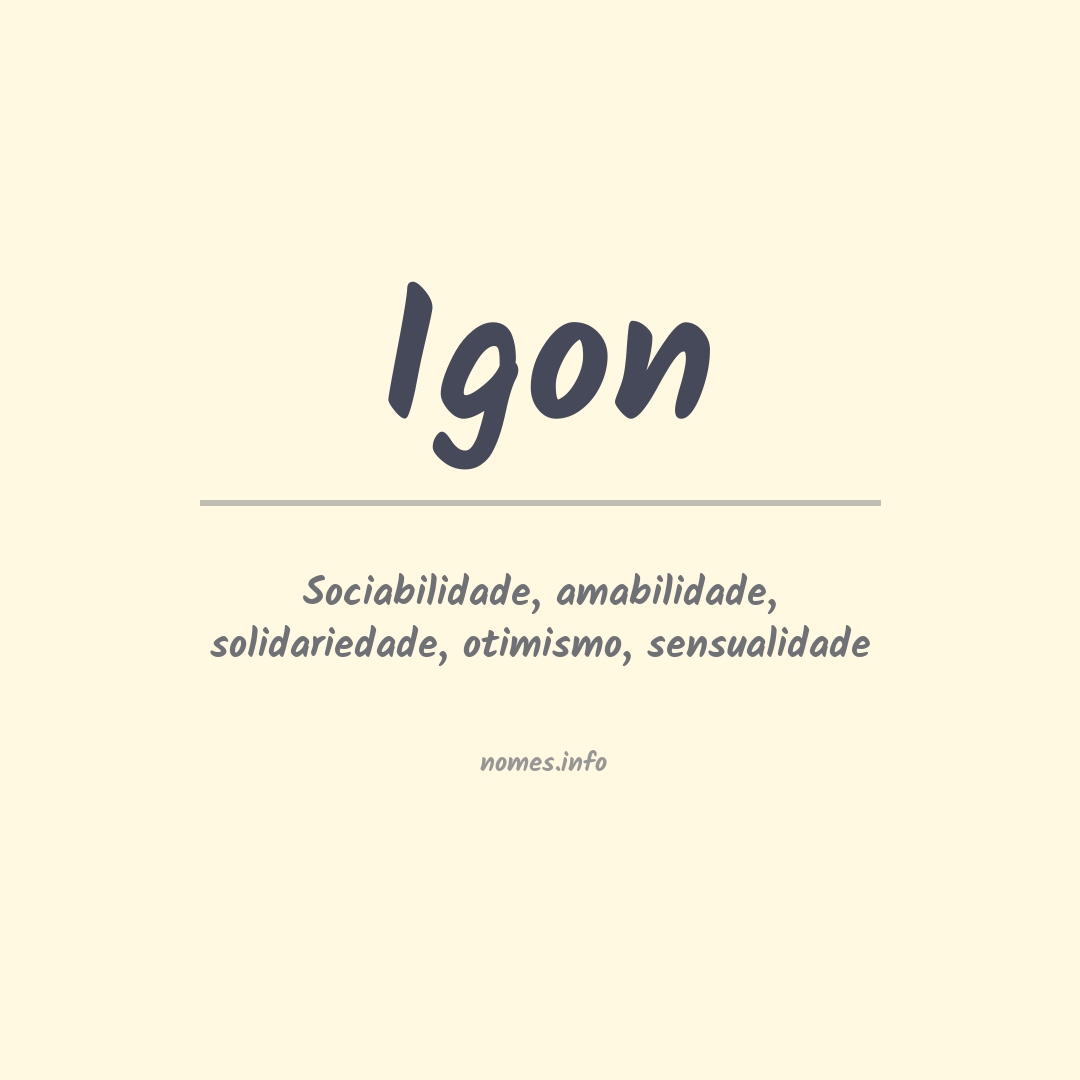 Significado do nome Igon