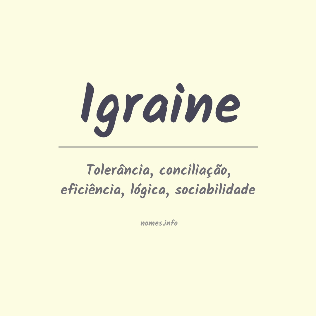 Significado do nome Igraine