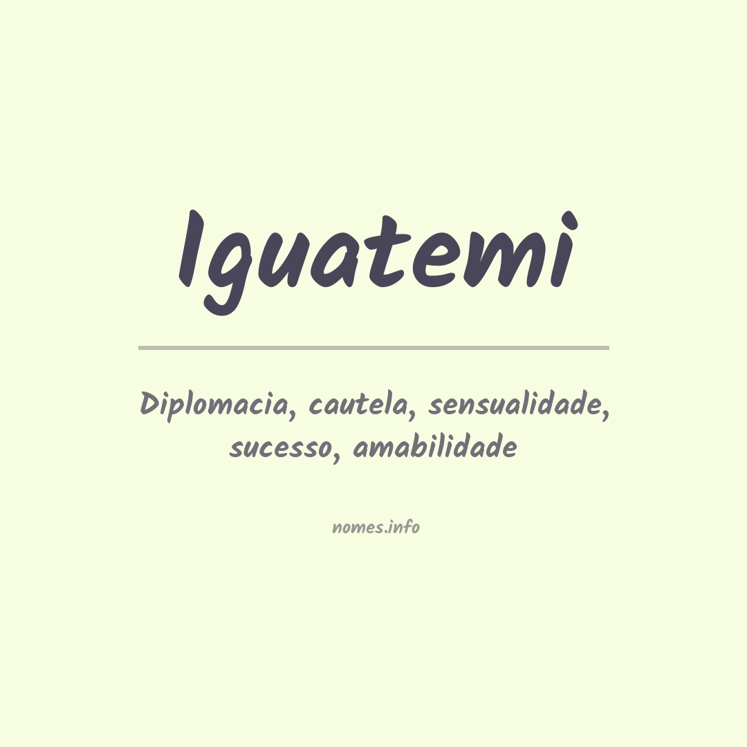 Significado do nome Iguatemi