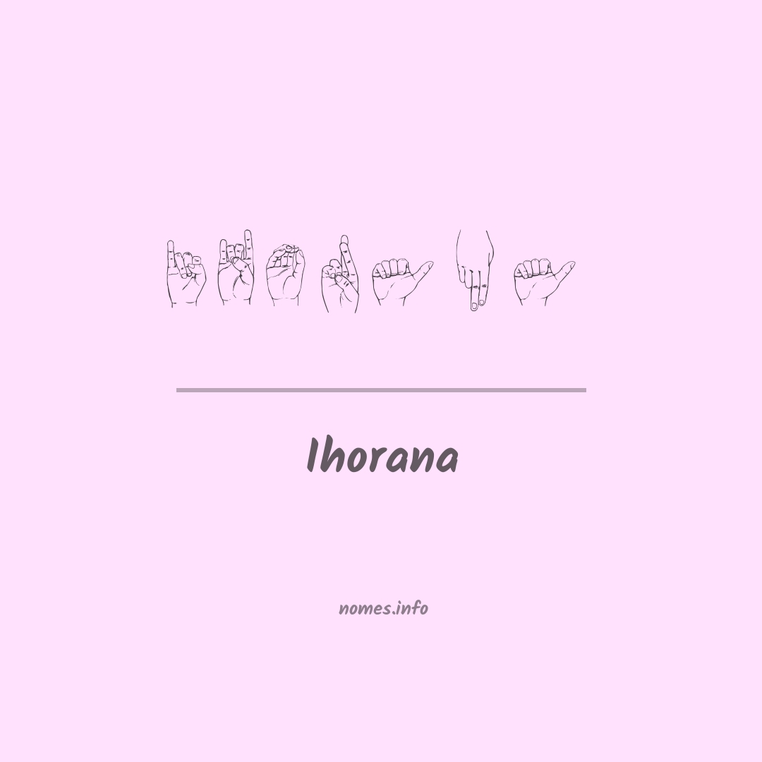 Ihorana em Libras