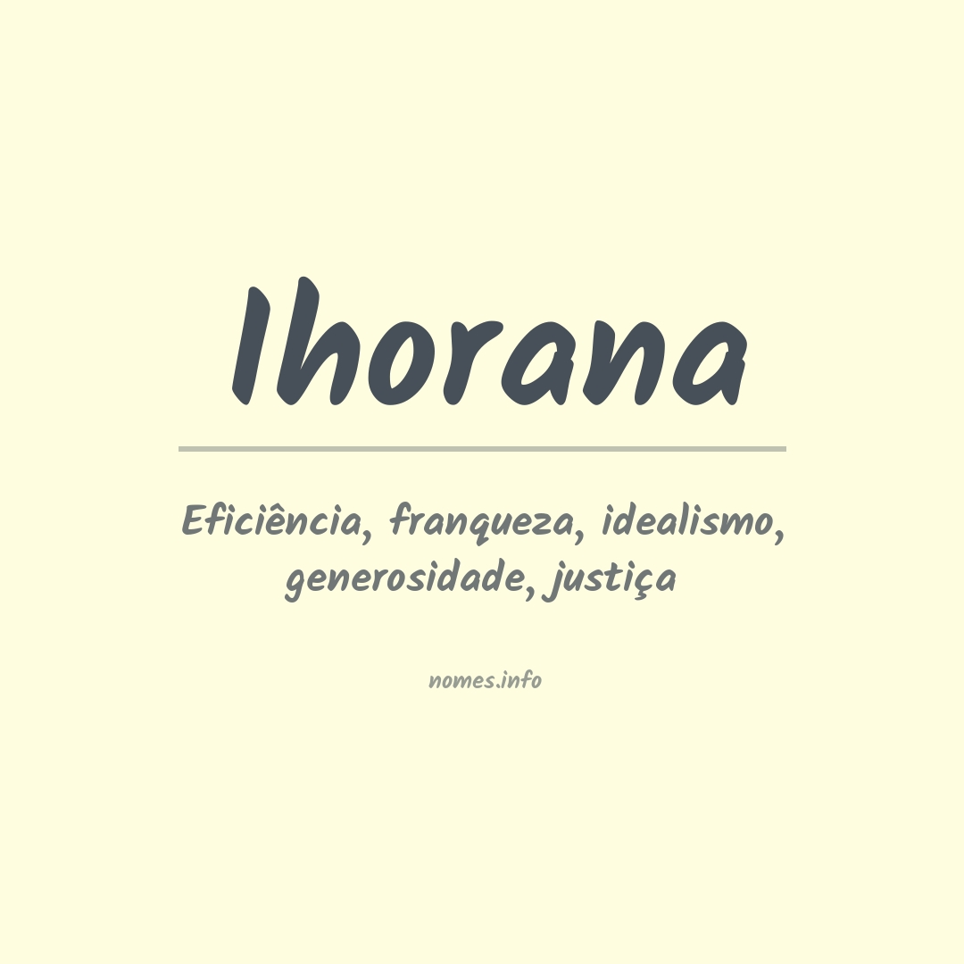 Significado do nome Ihorana