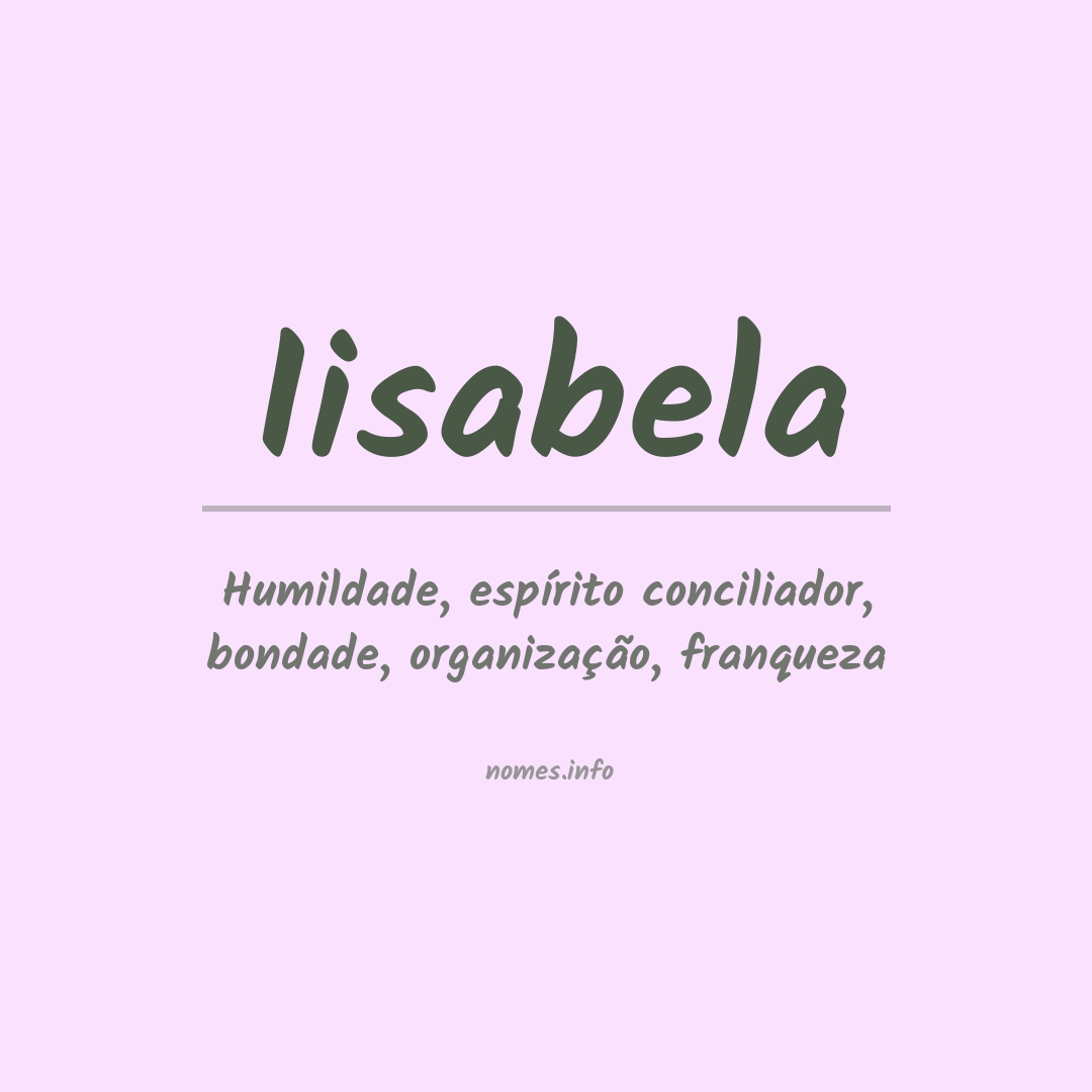 Significado do nome Iisabela