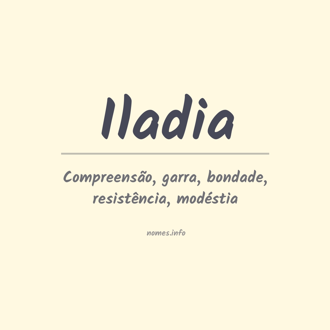 Significado do nome Iladia