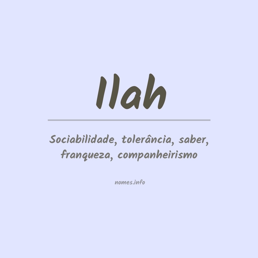 Significado do nome Ilah