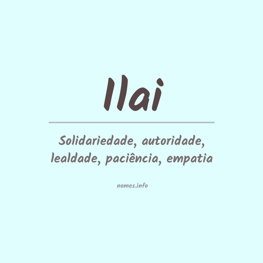 Significado do nome Ilai