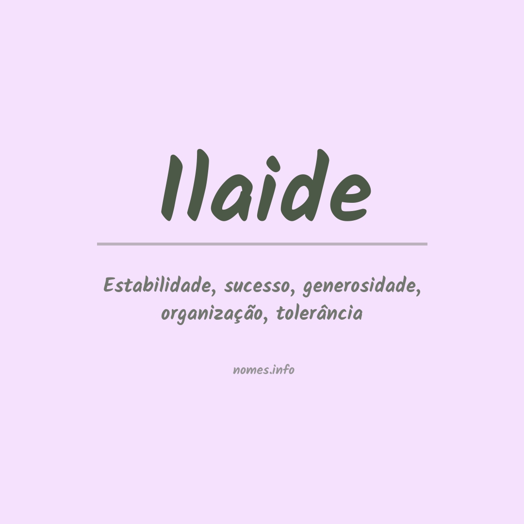 Significado do nome Ilaide