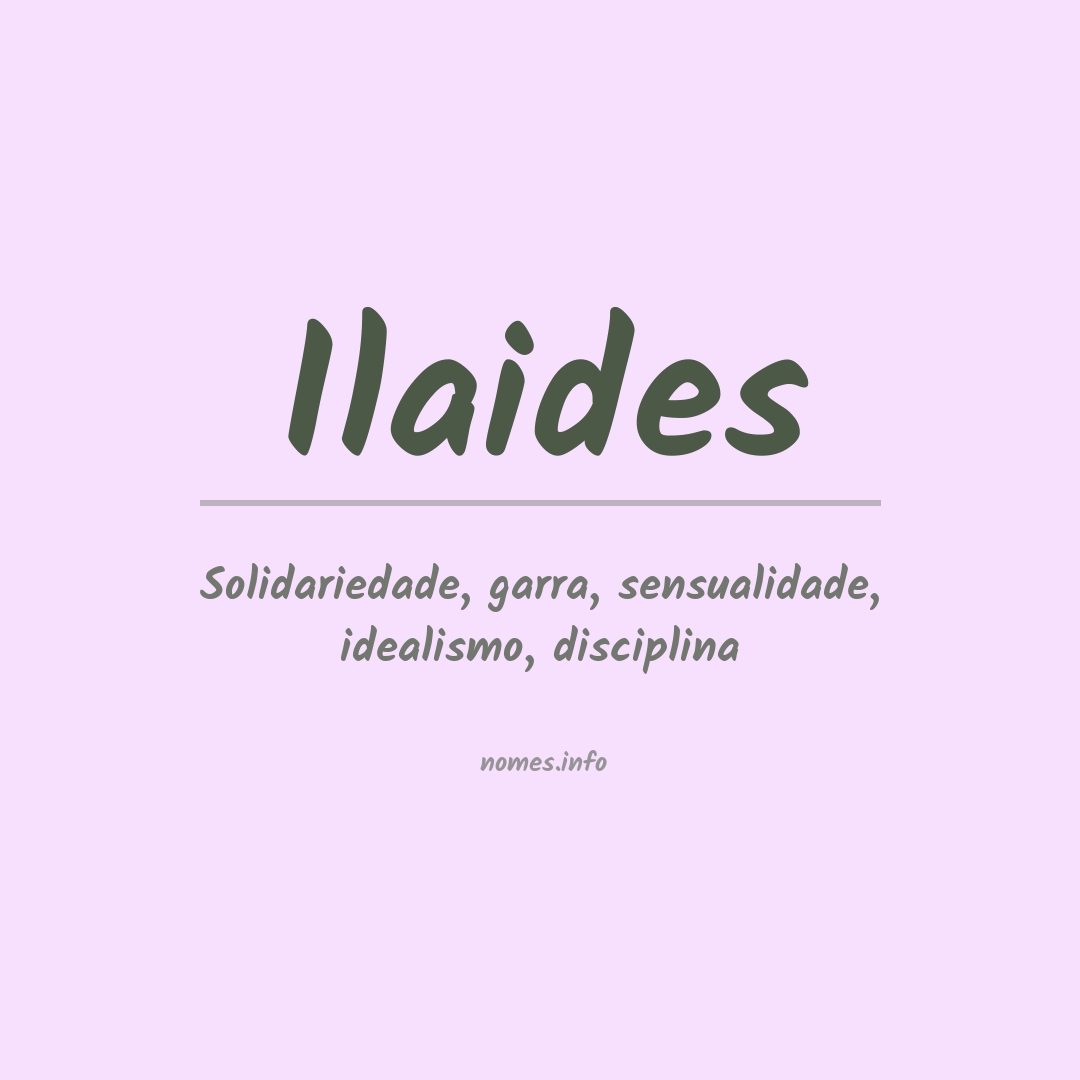 Significado do nome Ilaides