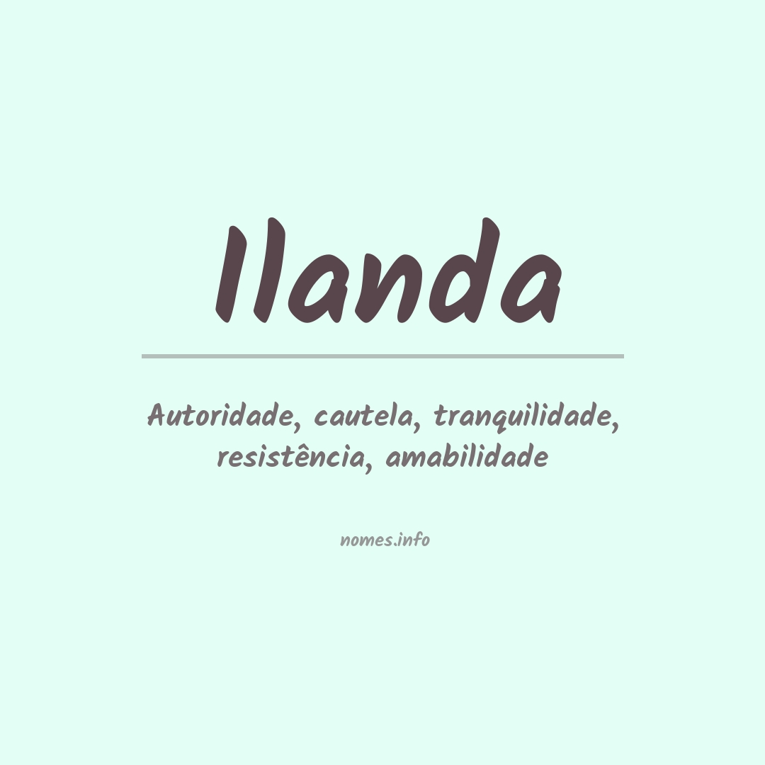 Significado do nome Ilanda