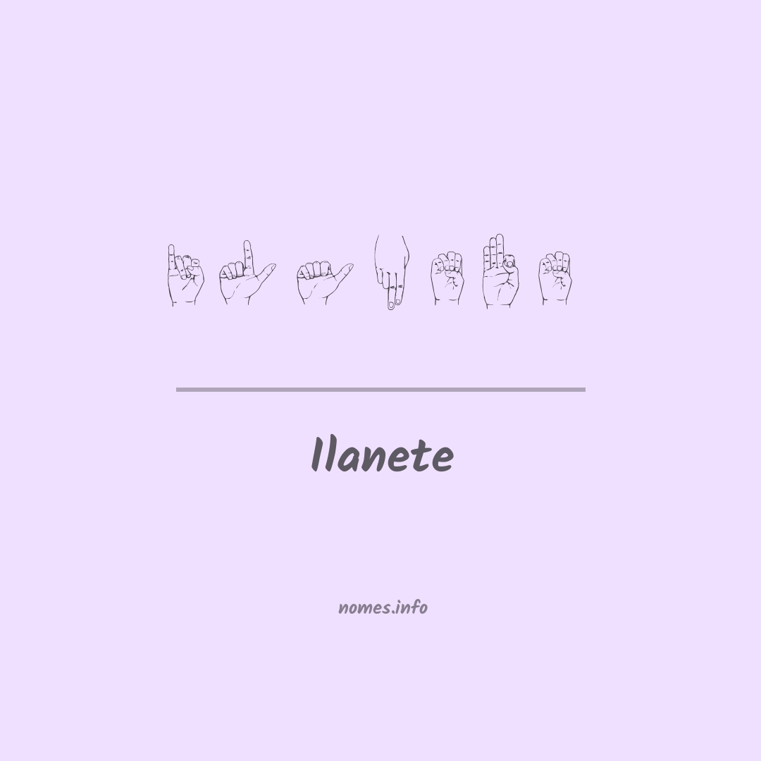 Ilanete em Libras