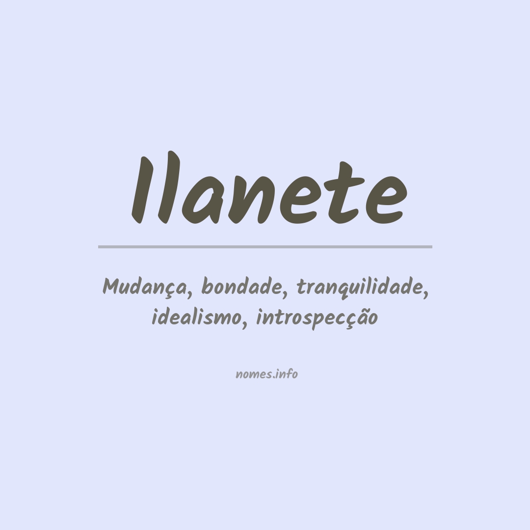 Significado do nome Ilanete