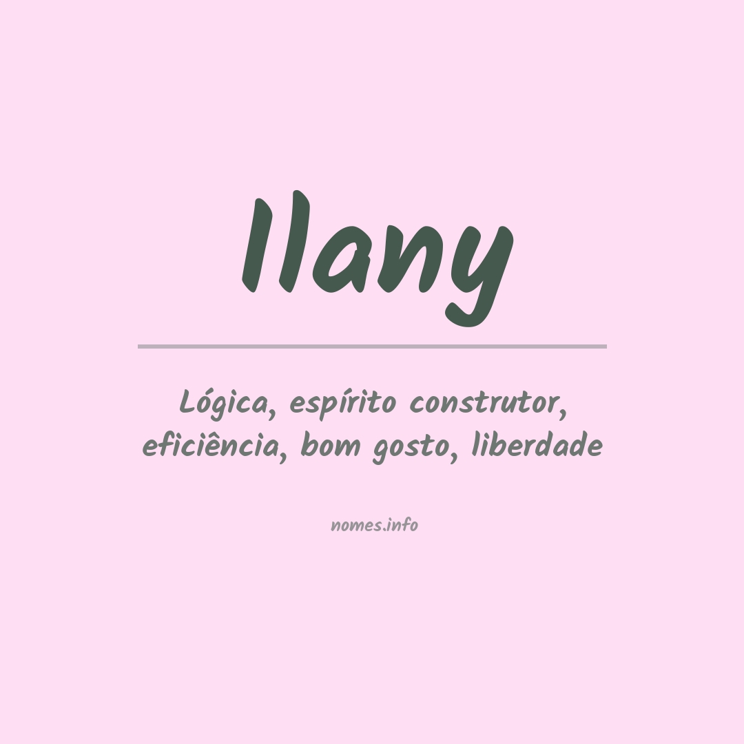 Significado do nome Ilany