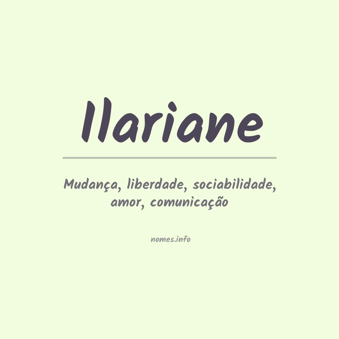 Significado do nome Ilariane