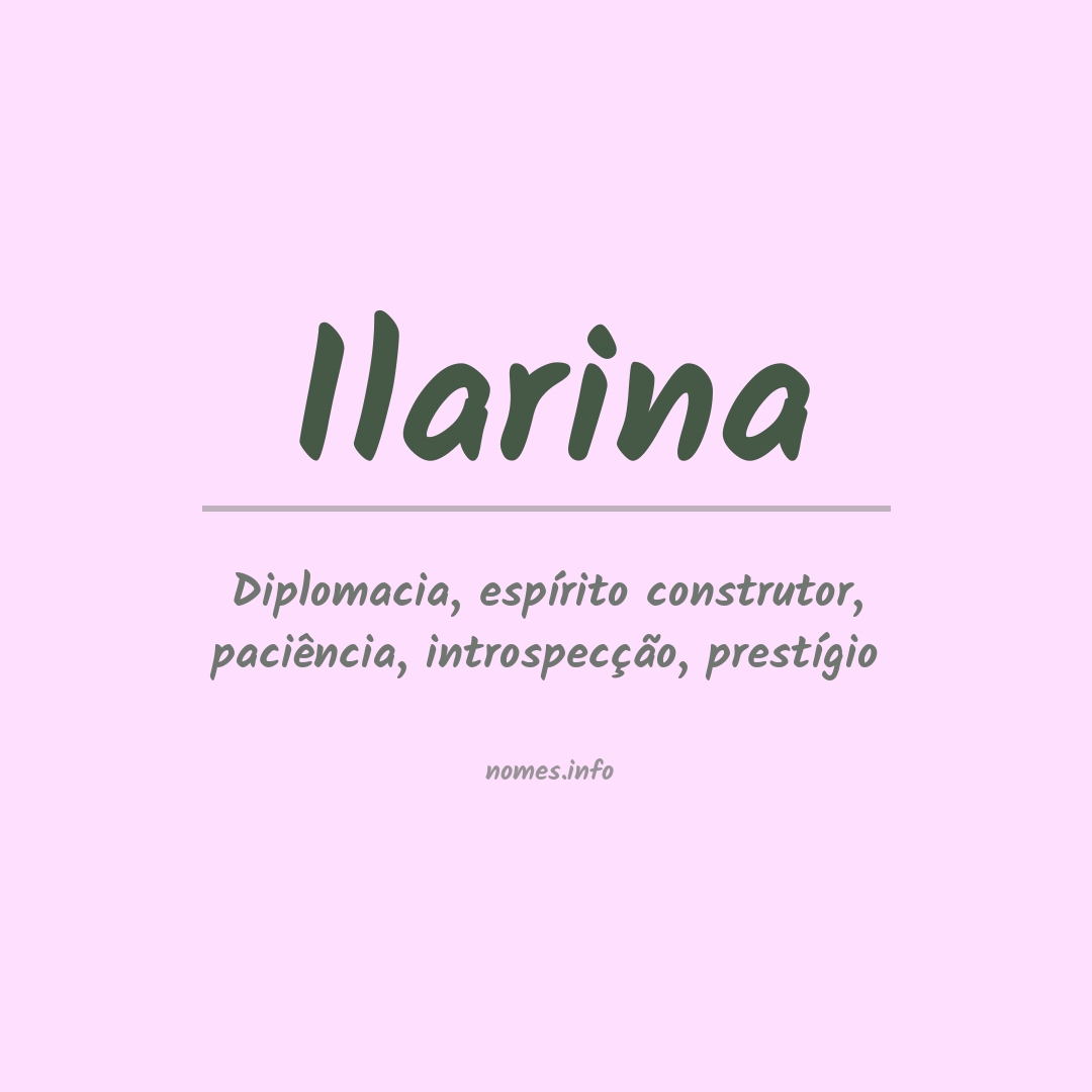 Significado do nome Ilarina