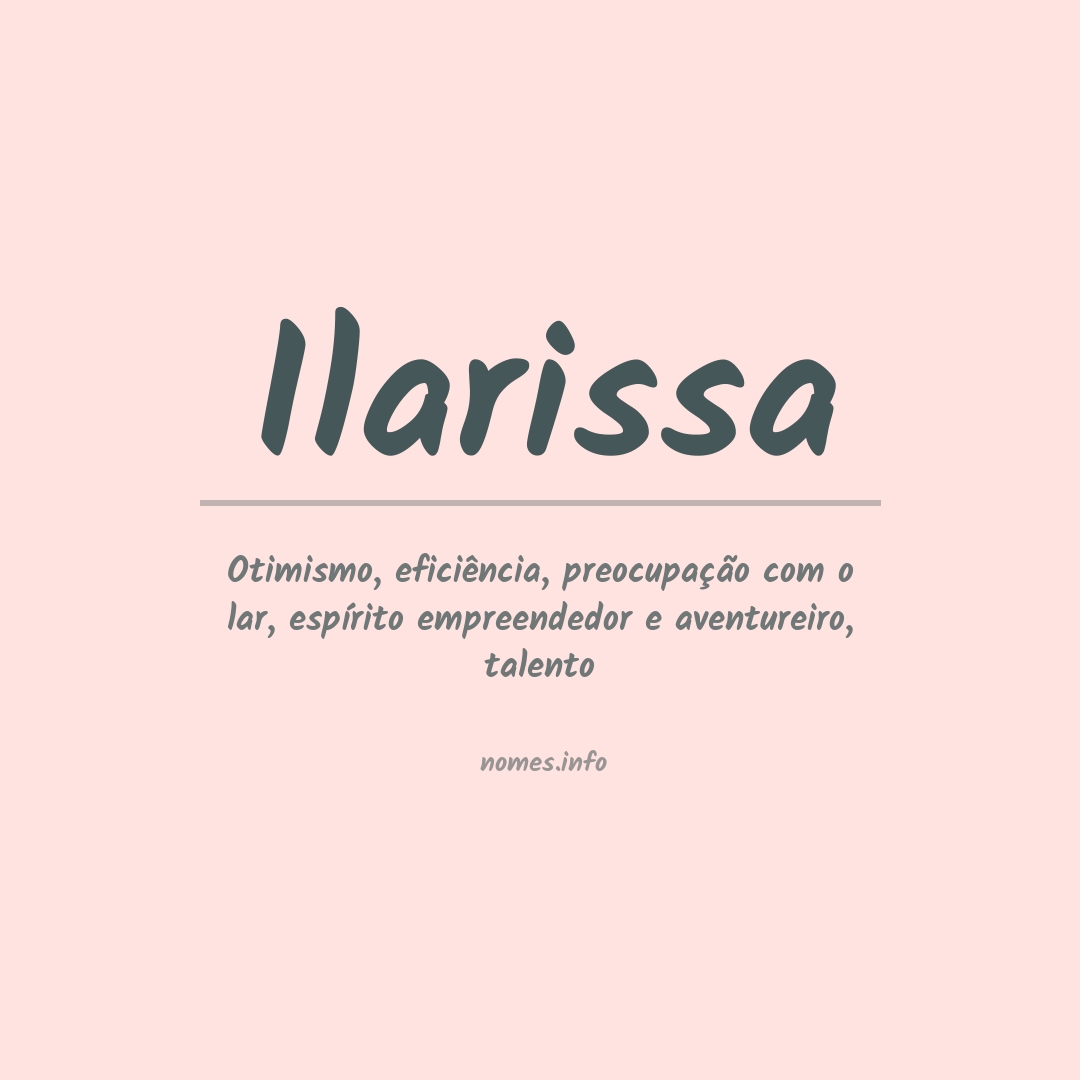 Significado do nome Ilarissa