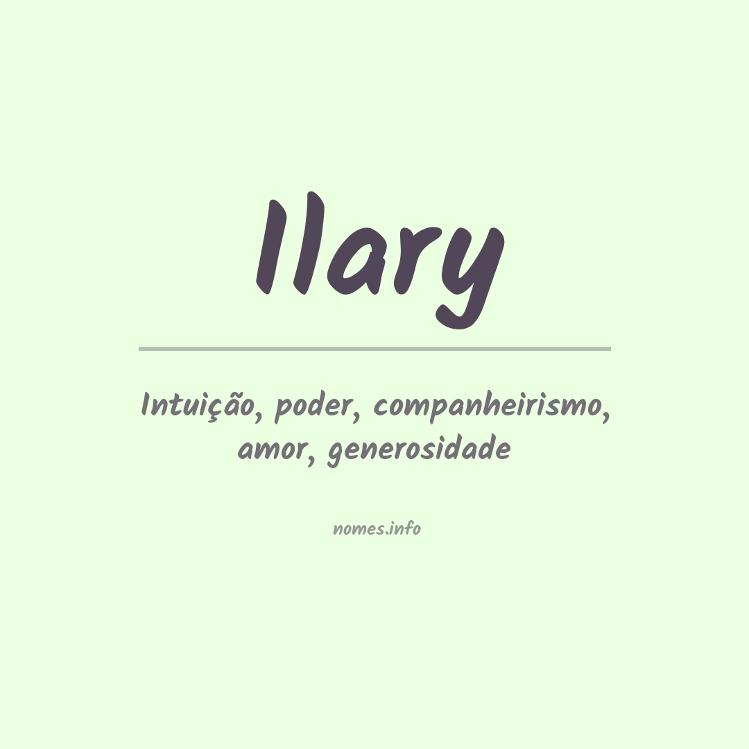 Significado do nome Ilary