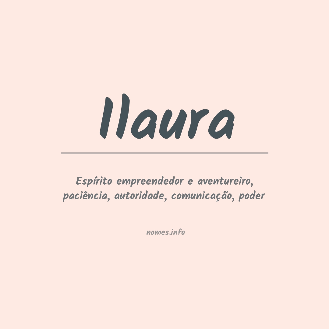 Significado do nome Ilaura