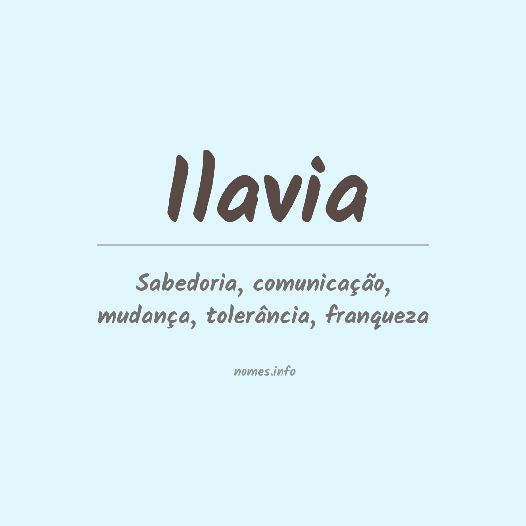 Significado do nome Ilavia