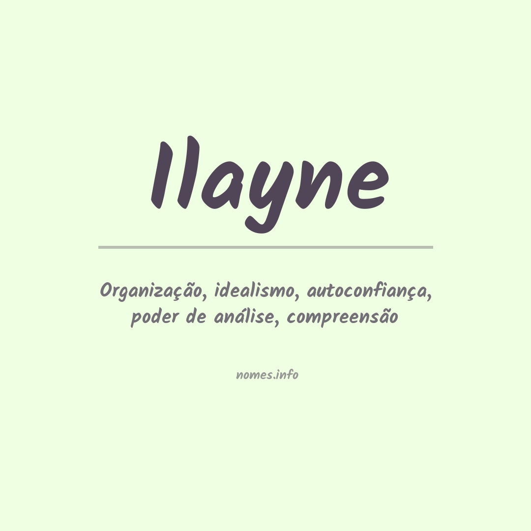 Significado do nome Ilayne