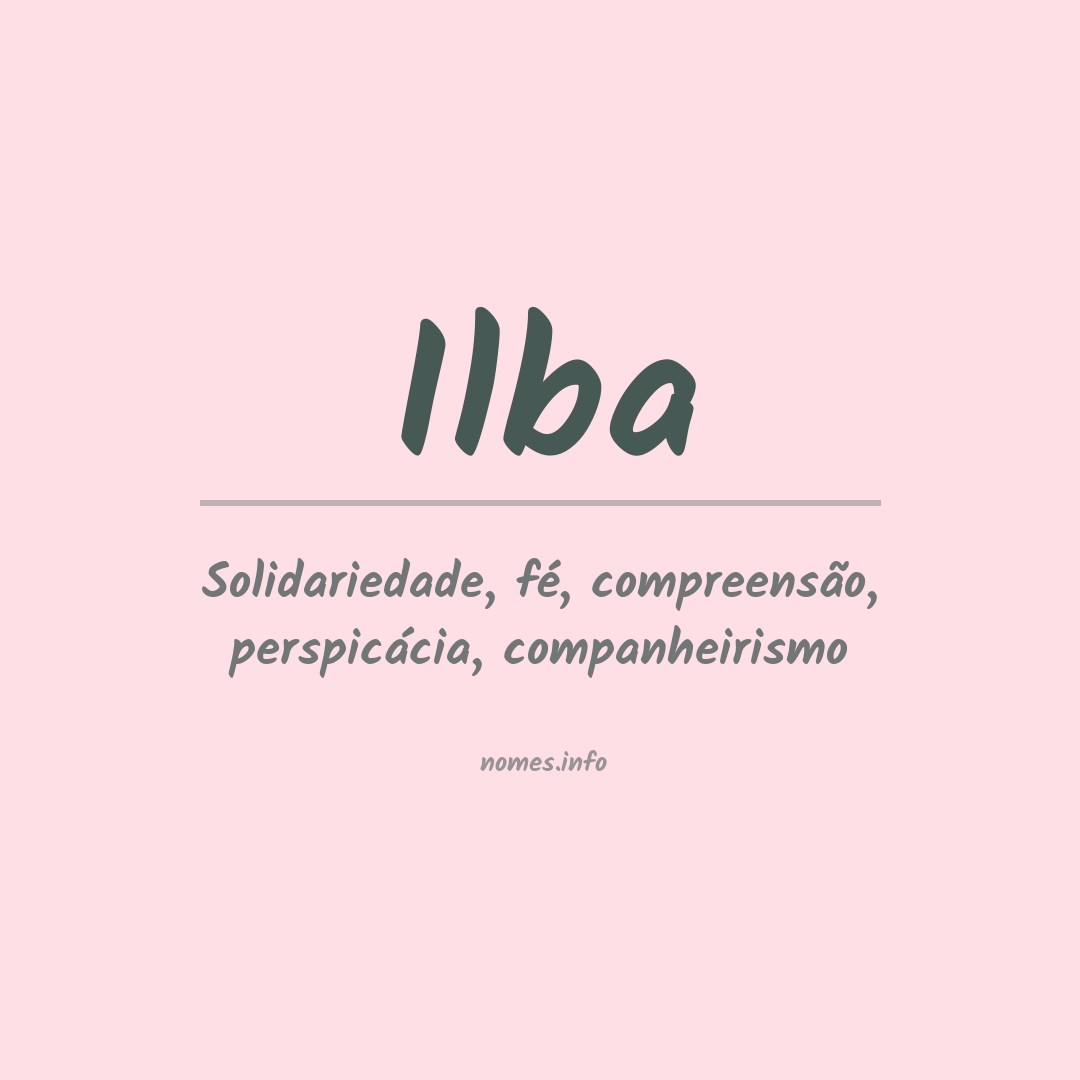 Significado do nome Ilba