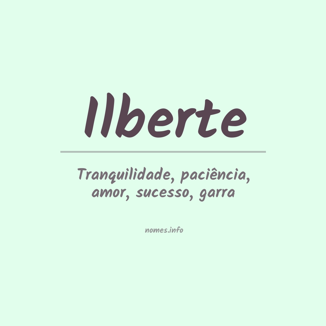 Significado do nome Ilberte