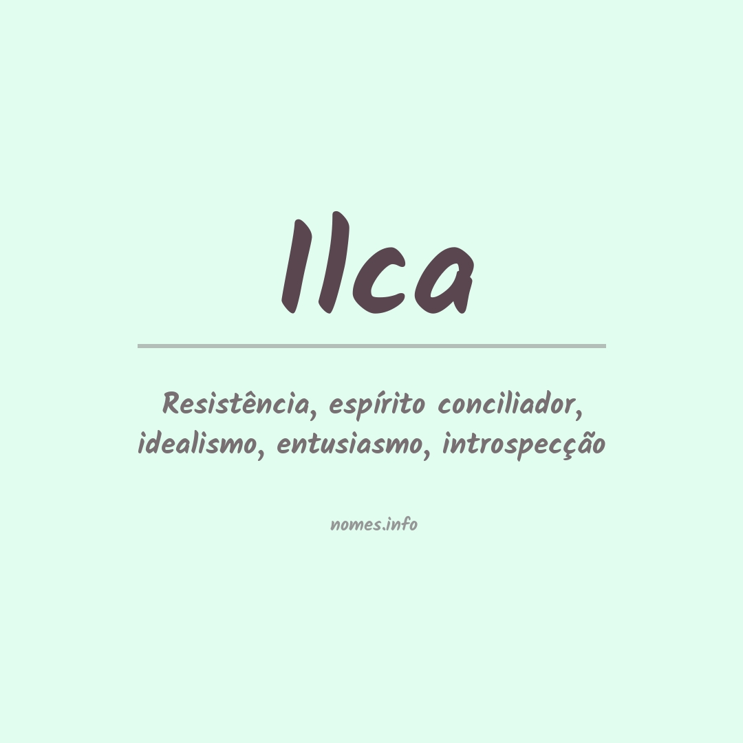 Significado do nome Ilca
