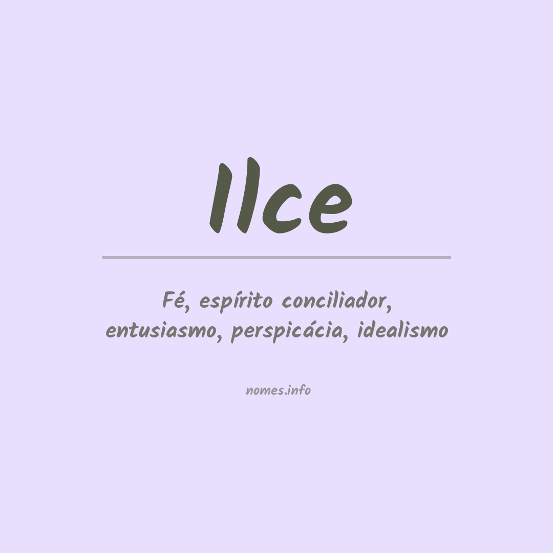 Significado do nome Ilce