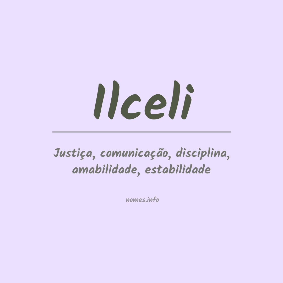 Significado do nome Ilceli