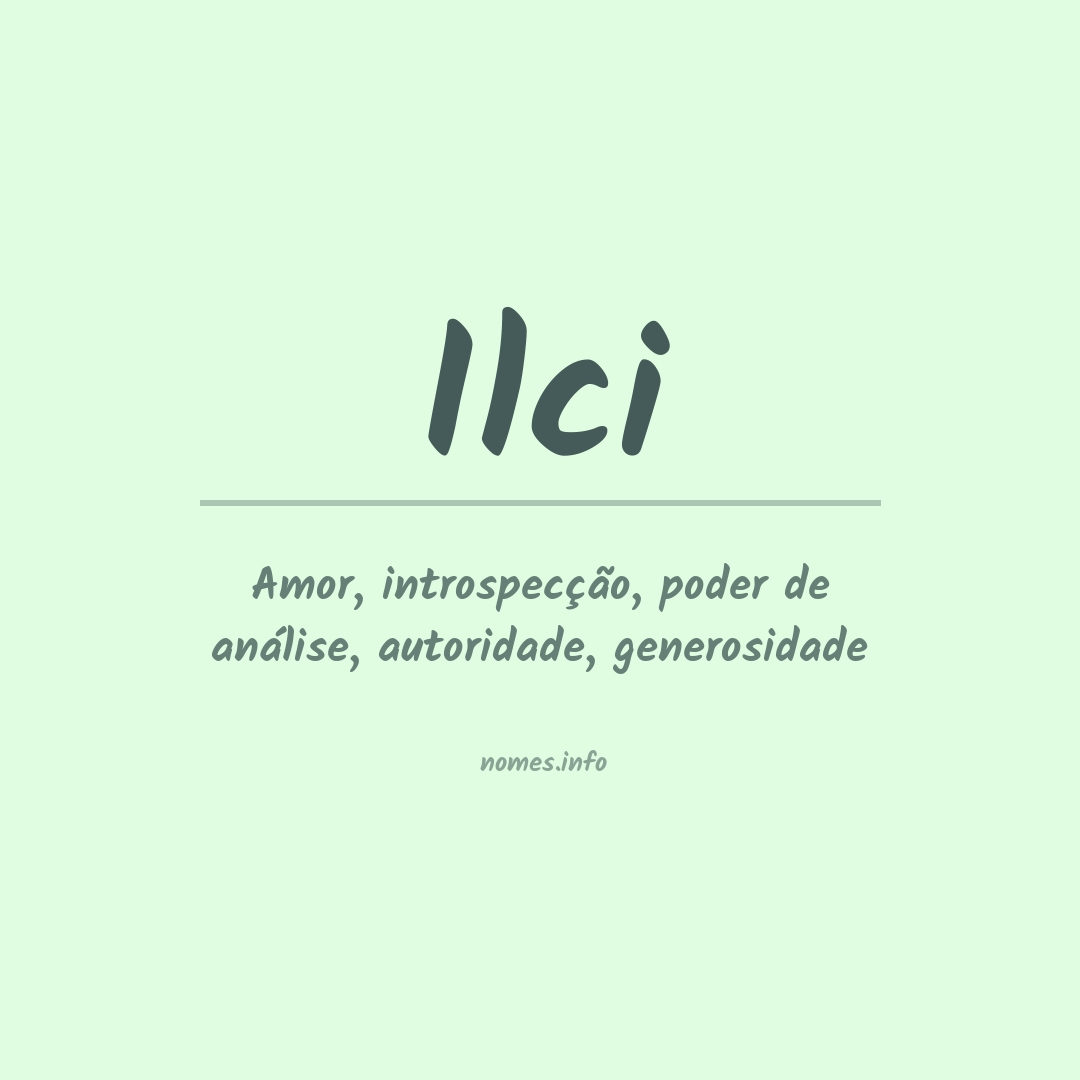 Significado do nome Ilci