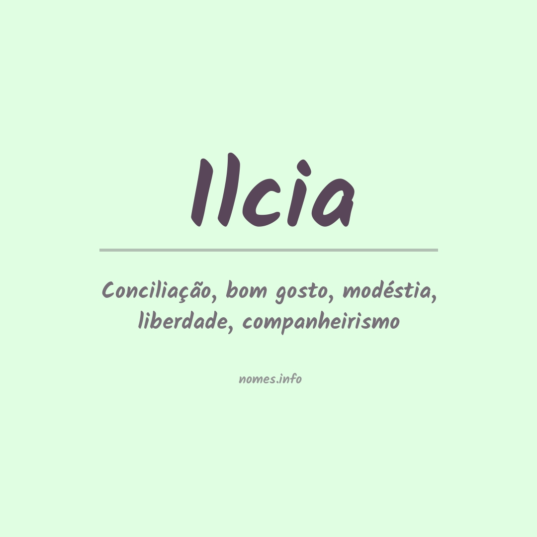 Significado do nome Ilcia